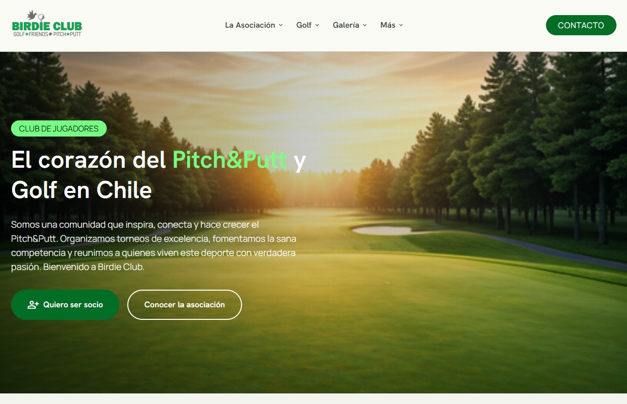 Desarrollo de Sitio Web Corporativo — Birdie Club Chile