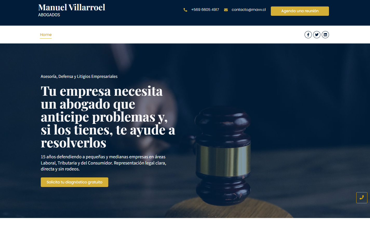 Sitio Manuel Villarroel Abogados